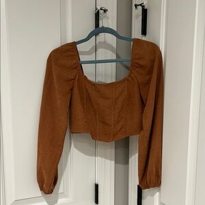 Elegant Brown Women's Top